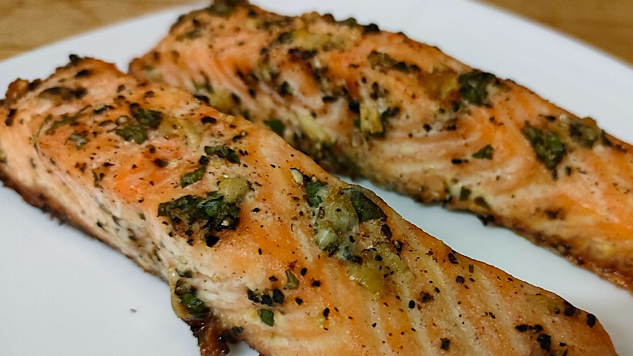 Сьомга на фурна.