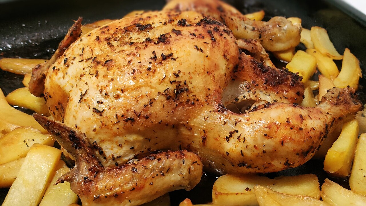 Печено пиле на фурна