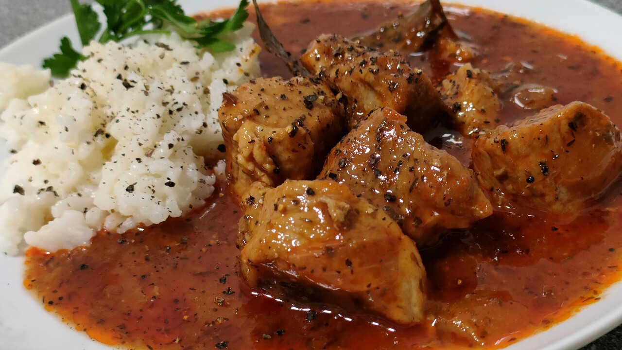 Винен кебап със свинско