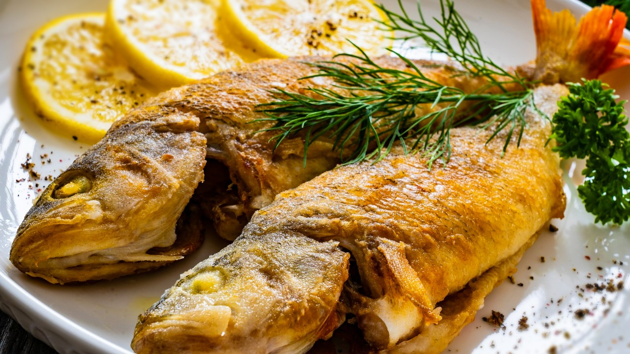 Пържен лаврак