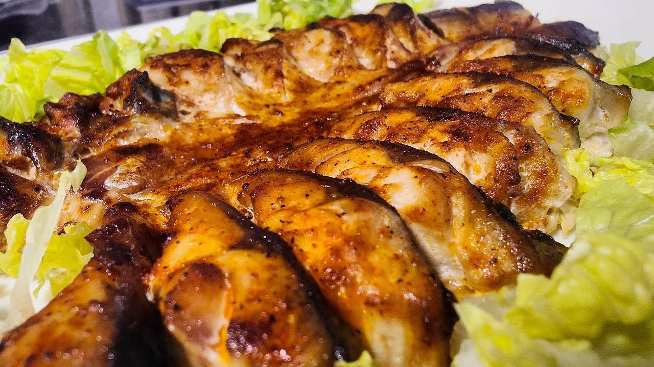 Скумрия с марината на фурна