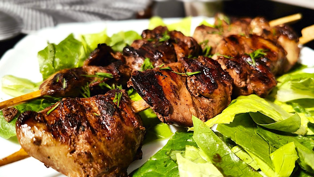 пилешки дробчета на скара