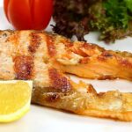 Сьомга на грил тиган