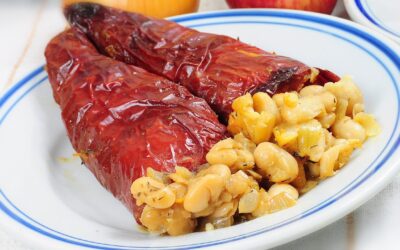 пълнени сушени чушки с боб