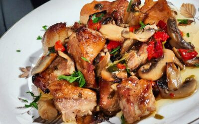 зимно мезе със свинско и гъби