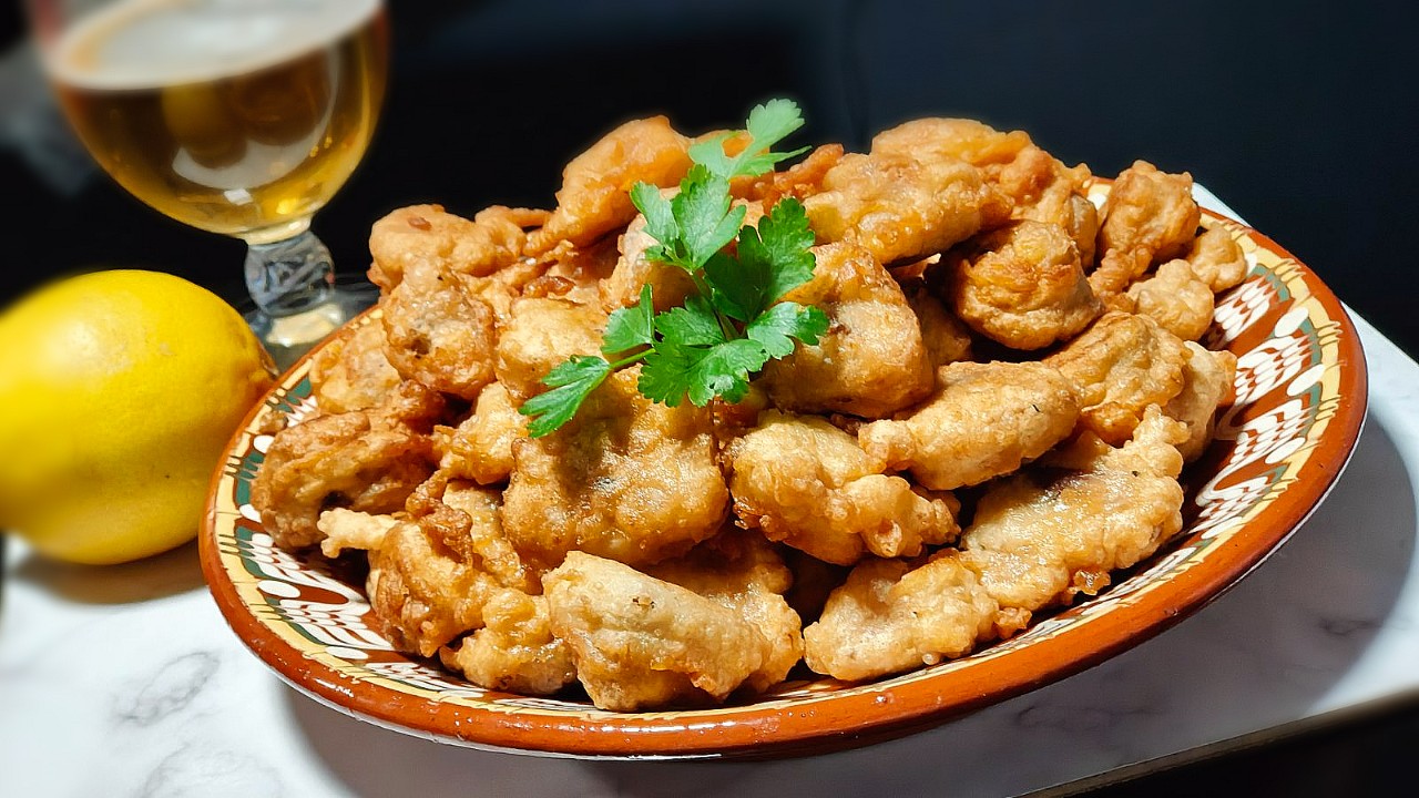 Пилешки трътки, панирани с бира