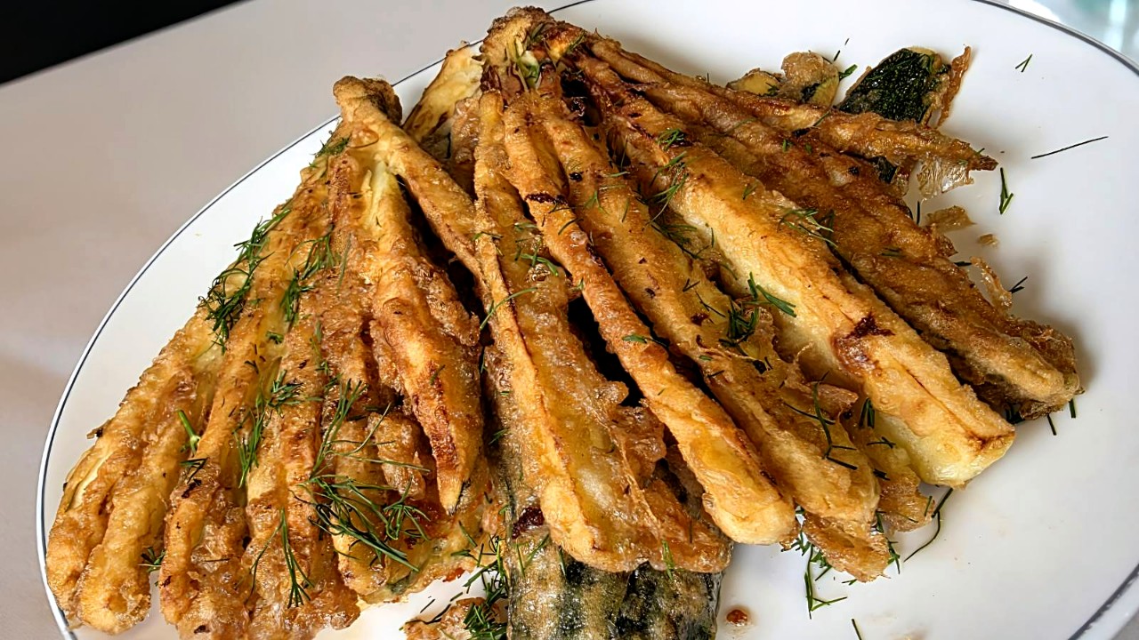 Панирани тиквички с кашкавал